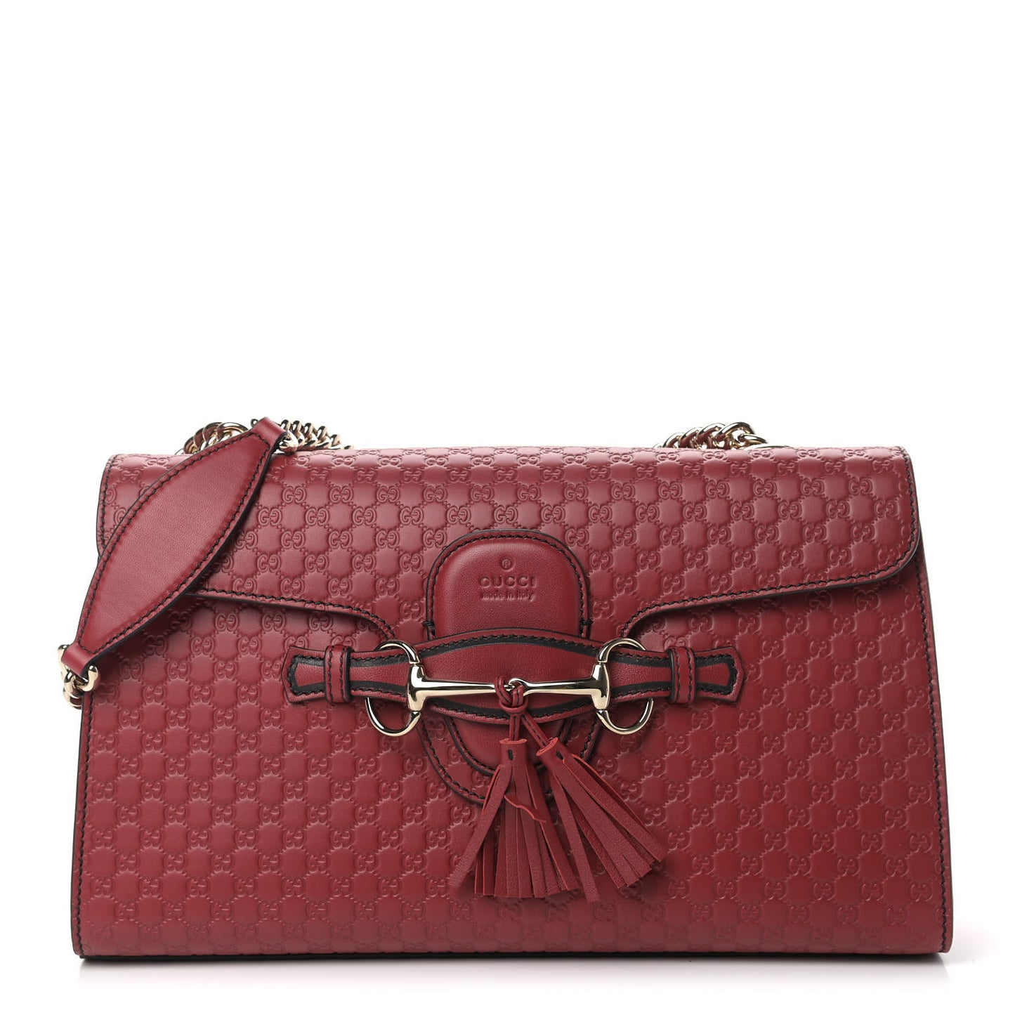 Microguccissima Medium Emily Chain Shoulder Bag Red
