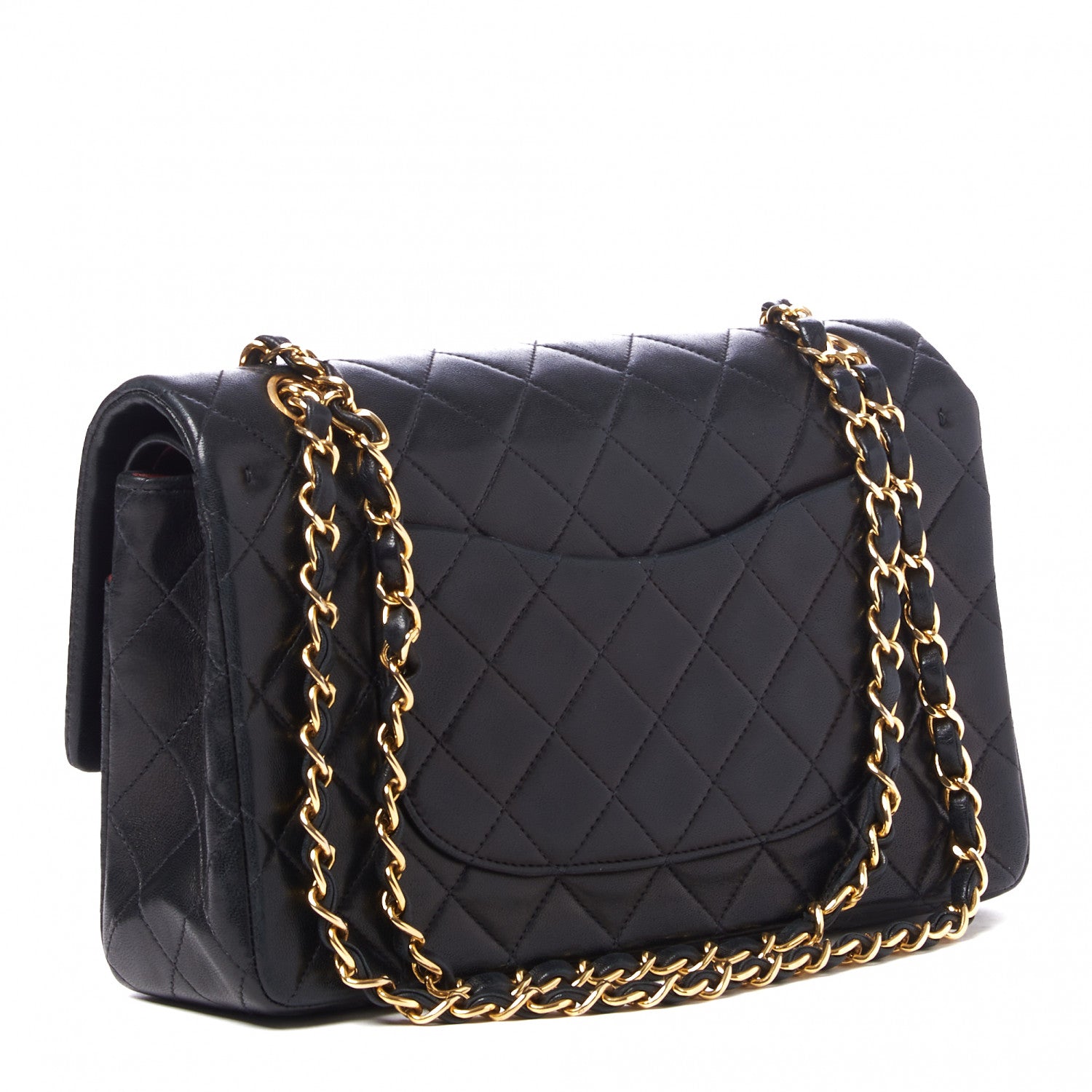 Chanel Lambskin Quilted Medium Double Flap Black 2 of 9
