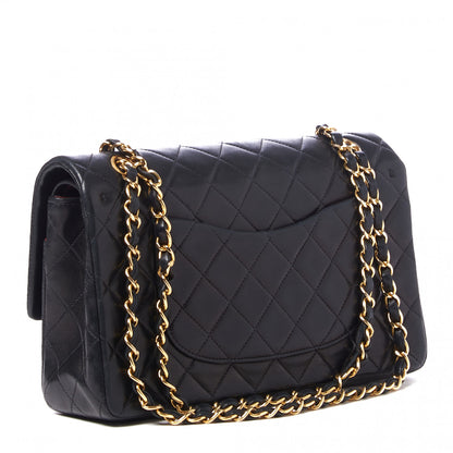 Chanel Lambskin Quilted Medium Double Flap Black 2 of 9
