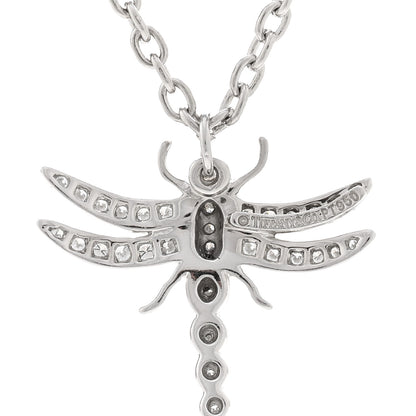 Tiffany Platinum Diamond Dragonfly Pendant Necklace 4 of 5