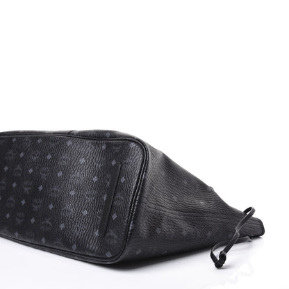 MCM Visetos Large Liz Reversible Shopper Tote Black 6 of 19