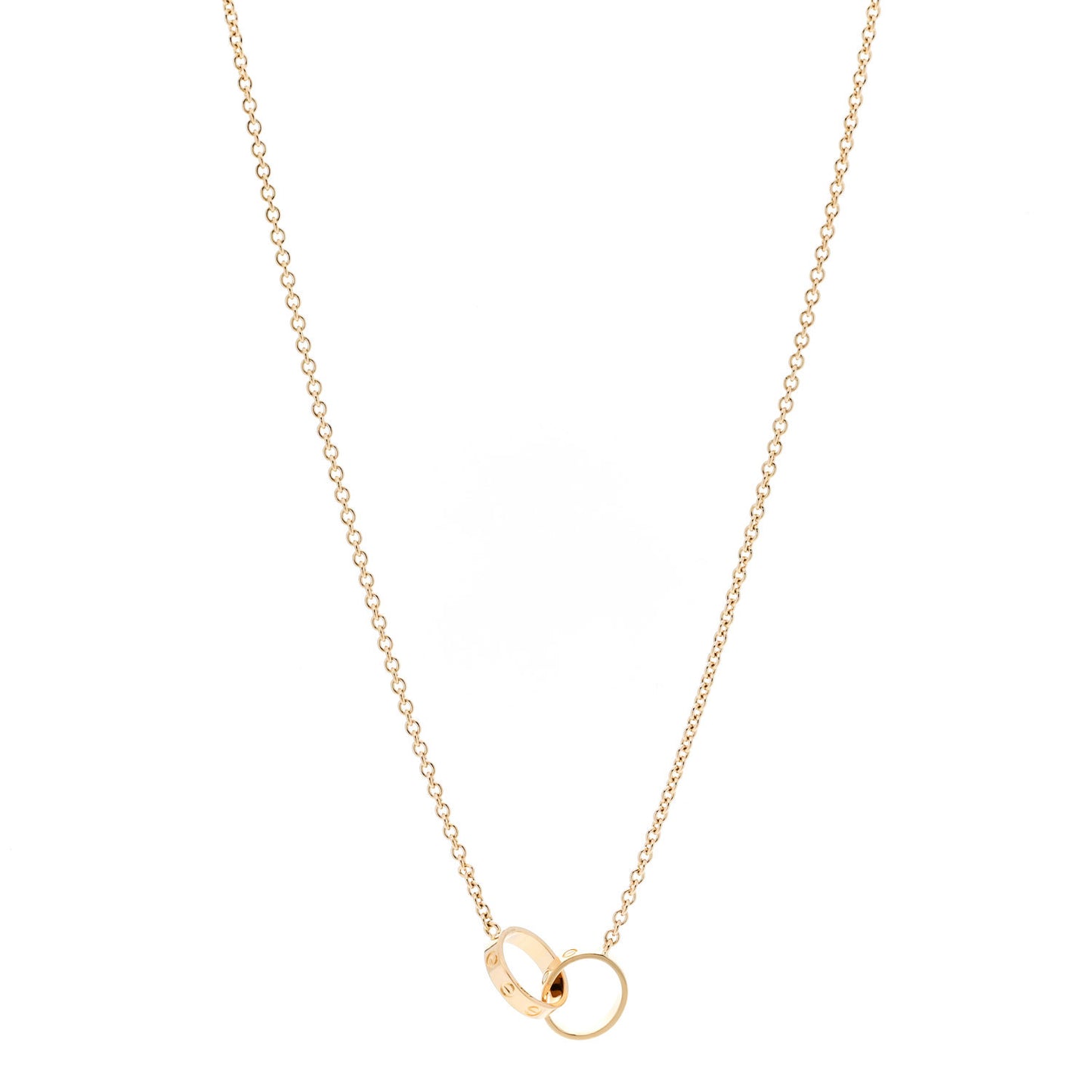 18K Yellow Gold Interlocking LOVE Necklace