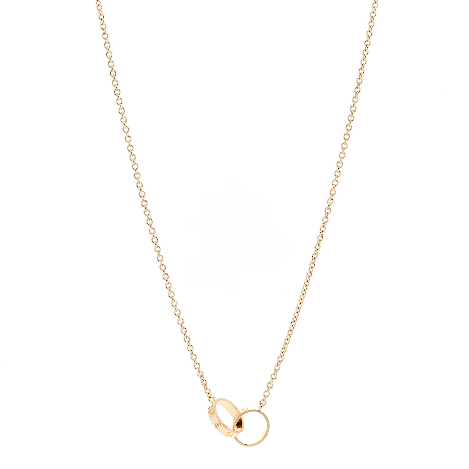 Cartier 18K Yellow Gold Interlocking LOVE Necklace 1 of 6