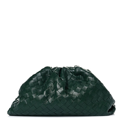 Bottega Veneta Nappa Maxi Intrecciato The Pouch Oversized Clutch Raintree 1 of 8