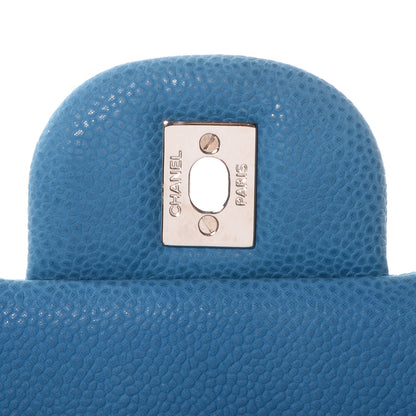 Chanel Iridescent Caviar Jumbo Double Flap Blue 8 of 10