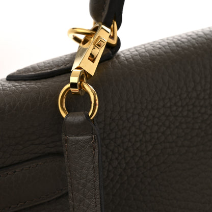 Hermes Taurillon Clemence Kelly Retourne 32 Etain 12 of 13
