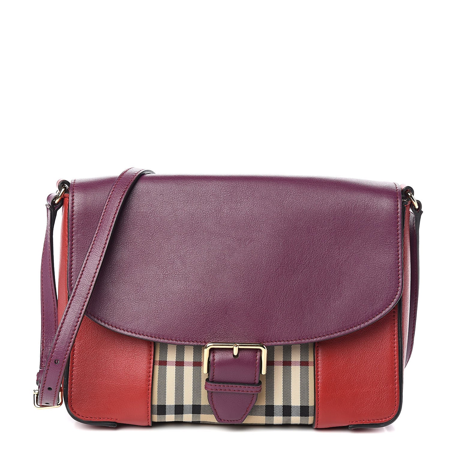 Burberry Horseferry Check Medium Dickens Crossbody Bag Purple 1 of 11