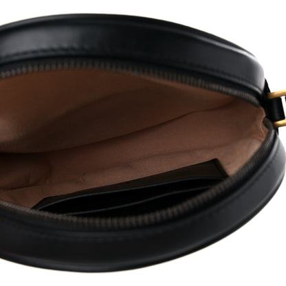 Gucci Calfskin Matelasse GG Marmont Round Wrist Wallet Black 5 of 10