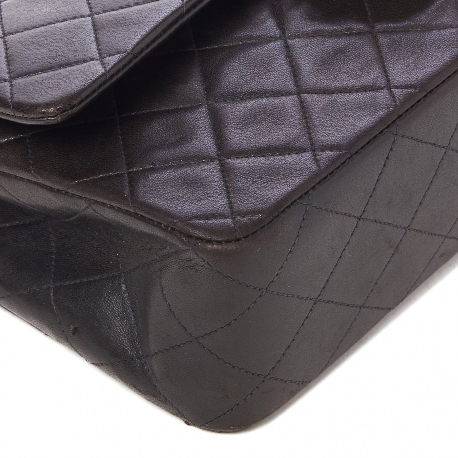 Chanel Lambskin Quilted Medium Double Flap Black 6 of 10
