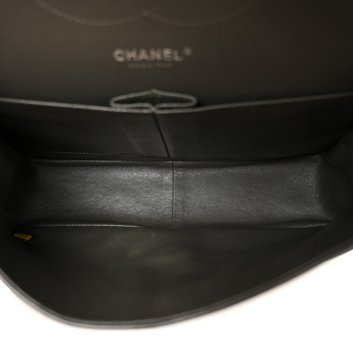 Chanel Lambskin Quilted Jumbo Double Flap Dark Grey 5 of 10