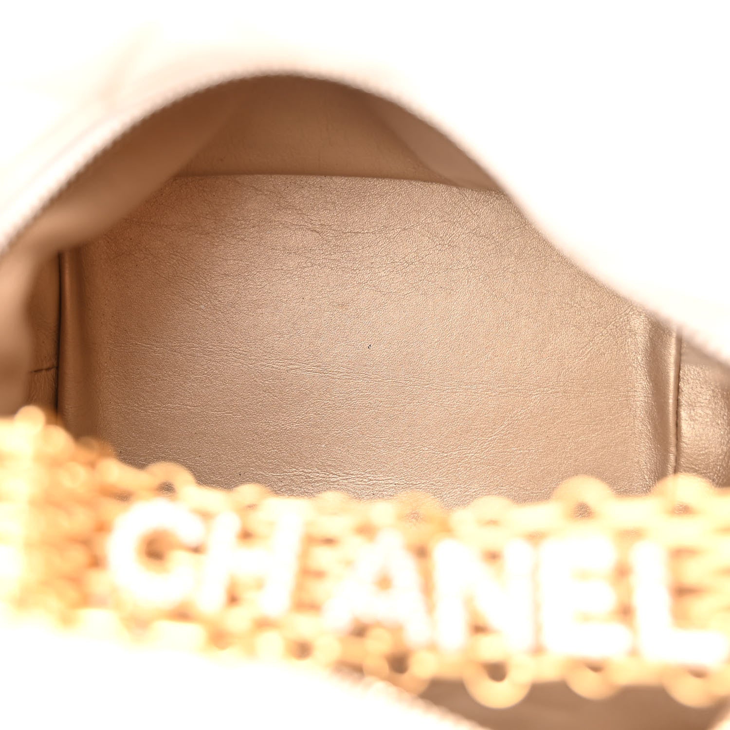 Chanel Lambskin Quilted CC Crystal Signature Chain Hobo White 5 of 12