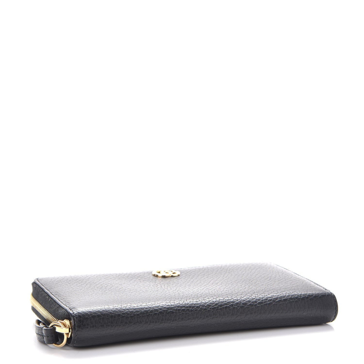 Gucci Dollar Calfskin GG Marmont Zip Around Wallet Black 4 of 10