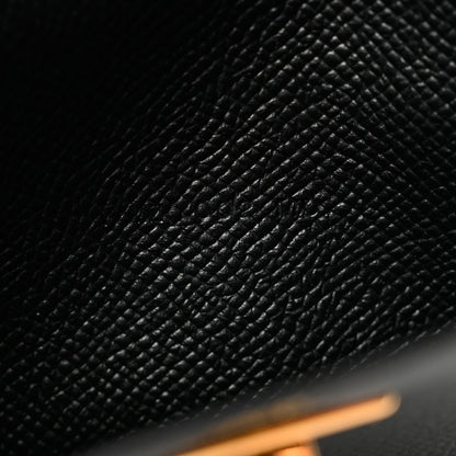 Hermes Epsom Kelly Pocket Compact Wallet Black 6 of 8