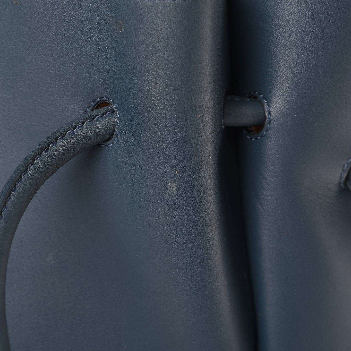 Calfskin Small Flamenco Knot Bag Indigo Tan