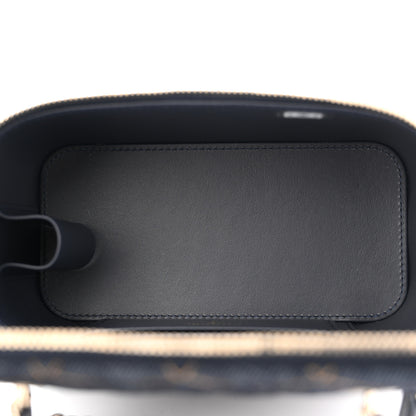 Chanel Denim Quilted Vanity Case With Chain Dark Blue 5 of 10