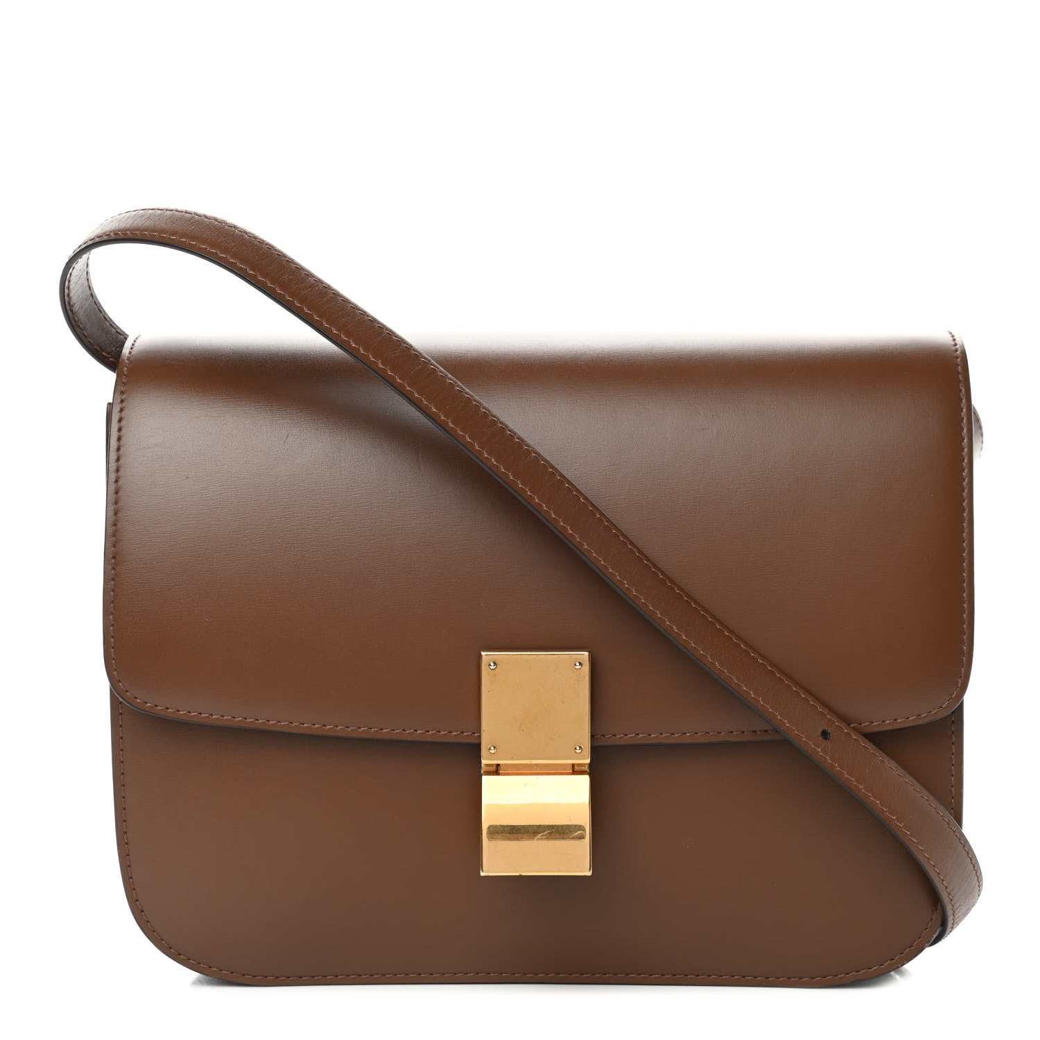 Celine Box Calfskin Medium Classic Box Flap Bag Camel 1 of 5