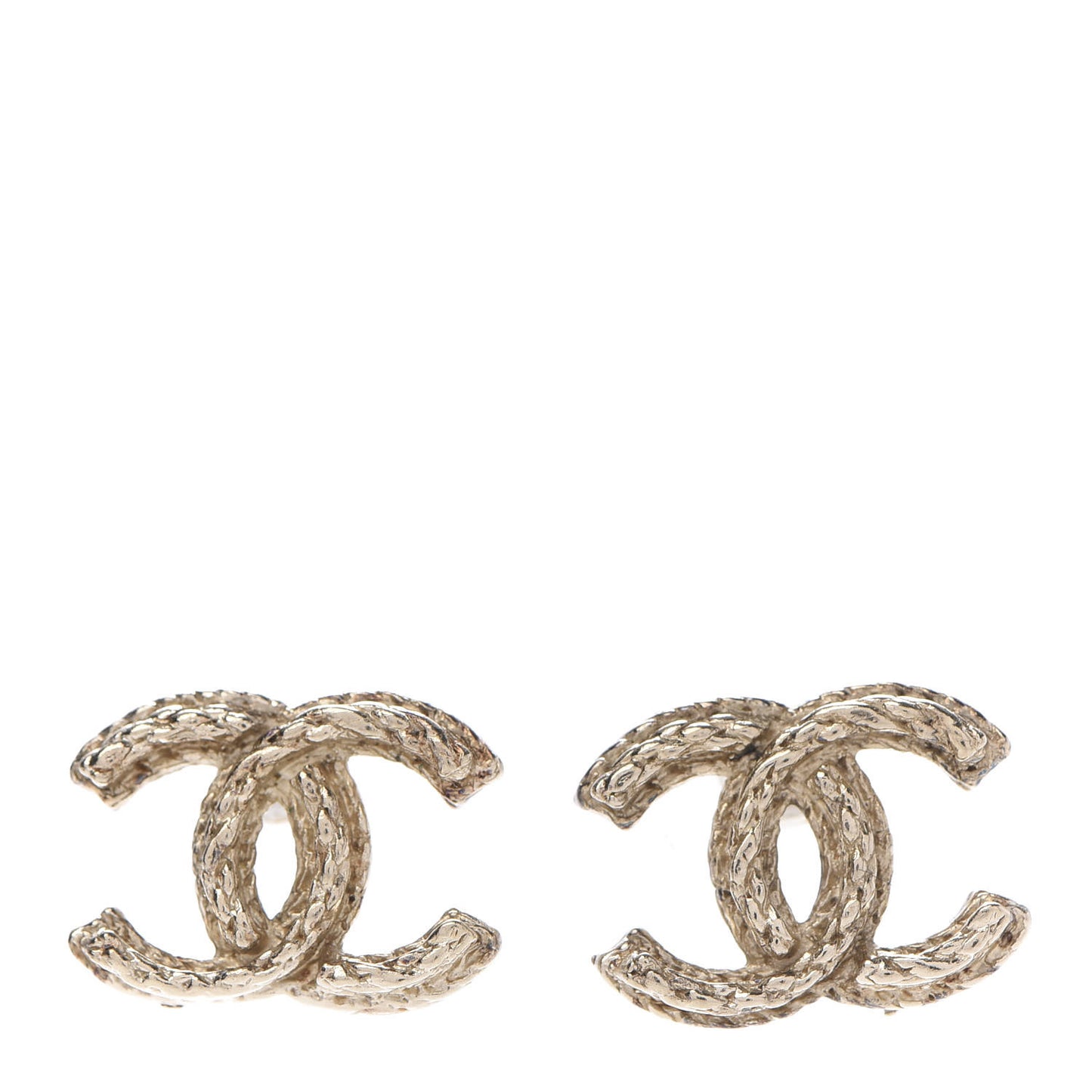 Braided CC Earrings Gold