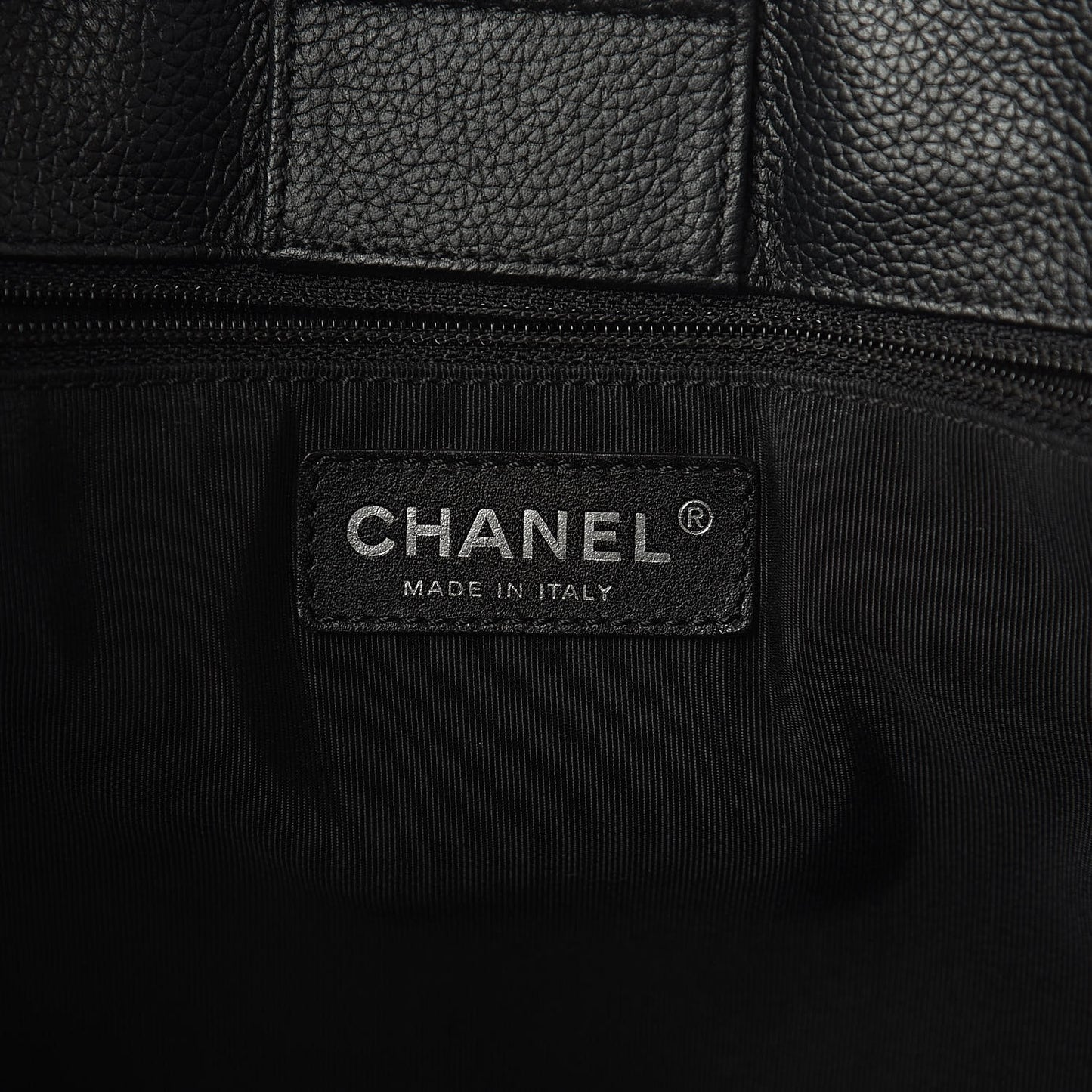 Calfskin Cerf Executive Shopper Tote Black