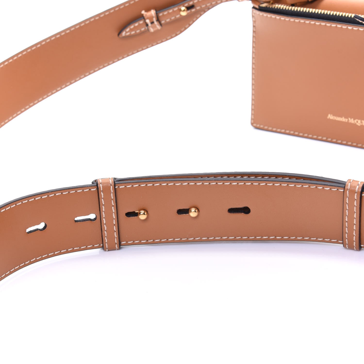 Alexander McQueen Calfskin Mini Skull Lock Shoulder Bag Cognac 13 of 14