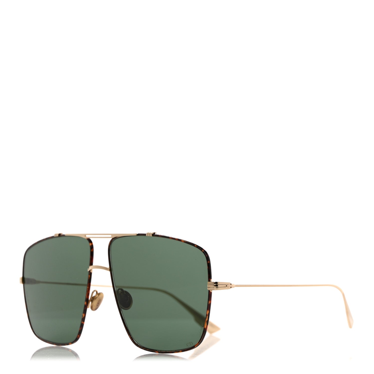 Christian Dior Metal Monsieur 2 Sunglasses Light Gold Havana 1 of 8