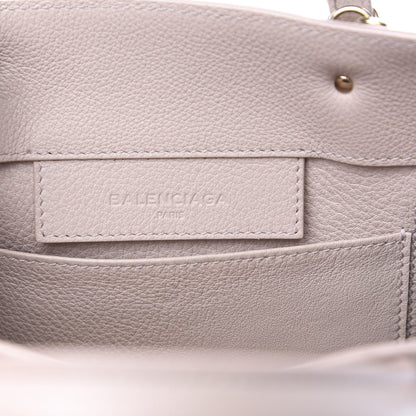 Balenciaga Grained Calfskin Gold Metallic Edge Hardware Papier Mini A4 Tote Rose Des Sables 5 of 10
