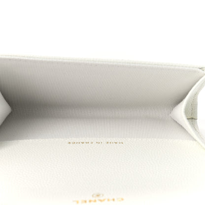 Chanel Caviar Quilted Flap Card Holder Wallet White 5 of 8