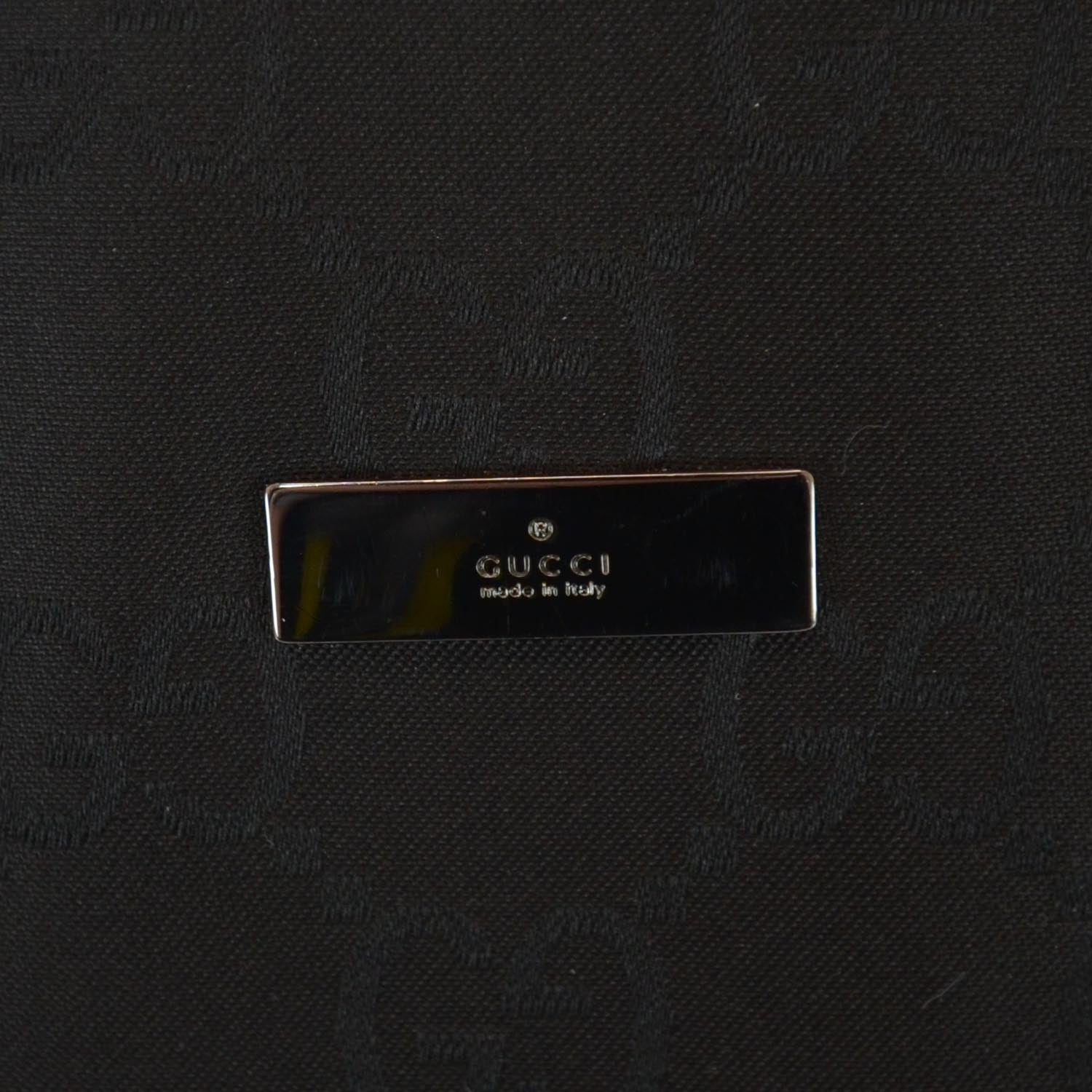 Gucci Nylon Monogram Executive Bag Black 6 of 9