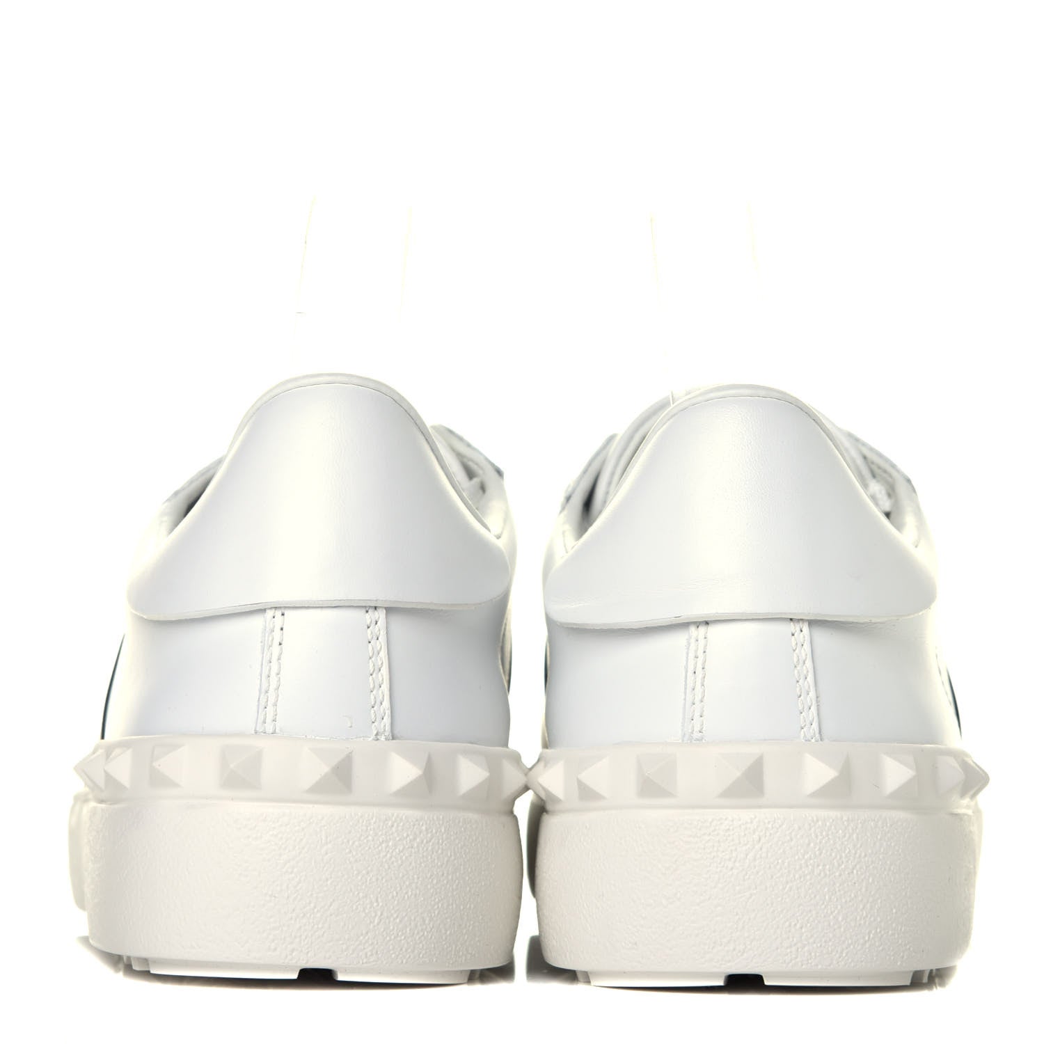 Valentino Garavani Calfskin Womens Rockstud Open Sneakers 41 White Black 5 of 10