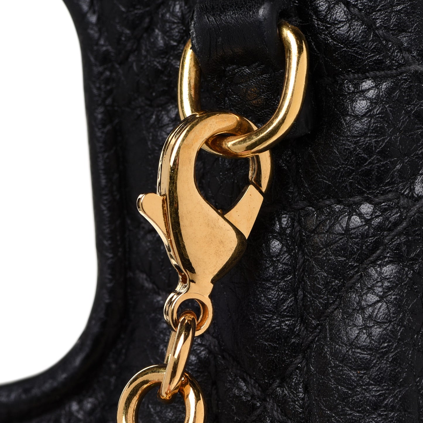 Calfskin Cannage Caro iPhone 13 Pro Case With Bracelet Black
