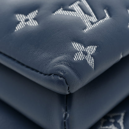 Louis Vuitton Lambskin Embossed Monogram Coussin PM Denim Blue 11 of 12