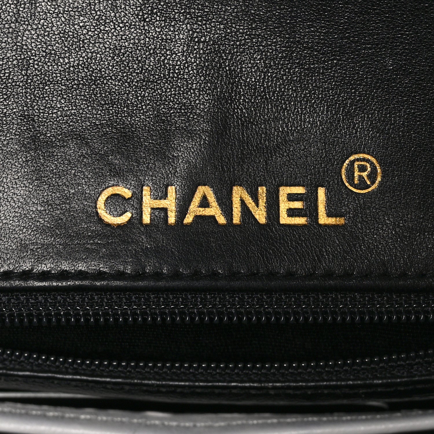 Chanel Lambskin Quilted Mini Square Flap Bag Black White 6 of 11