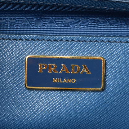 Prada Saffiano Large Galleria Double Zip Tote Cobalto 6 of 16
