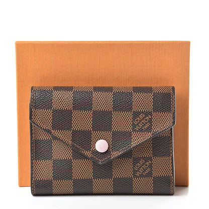 Louis Vuitton Damier Ebene Victorine Wallet Rose Ballerine 9 of 9
