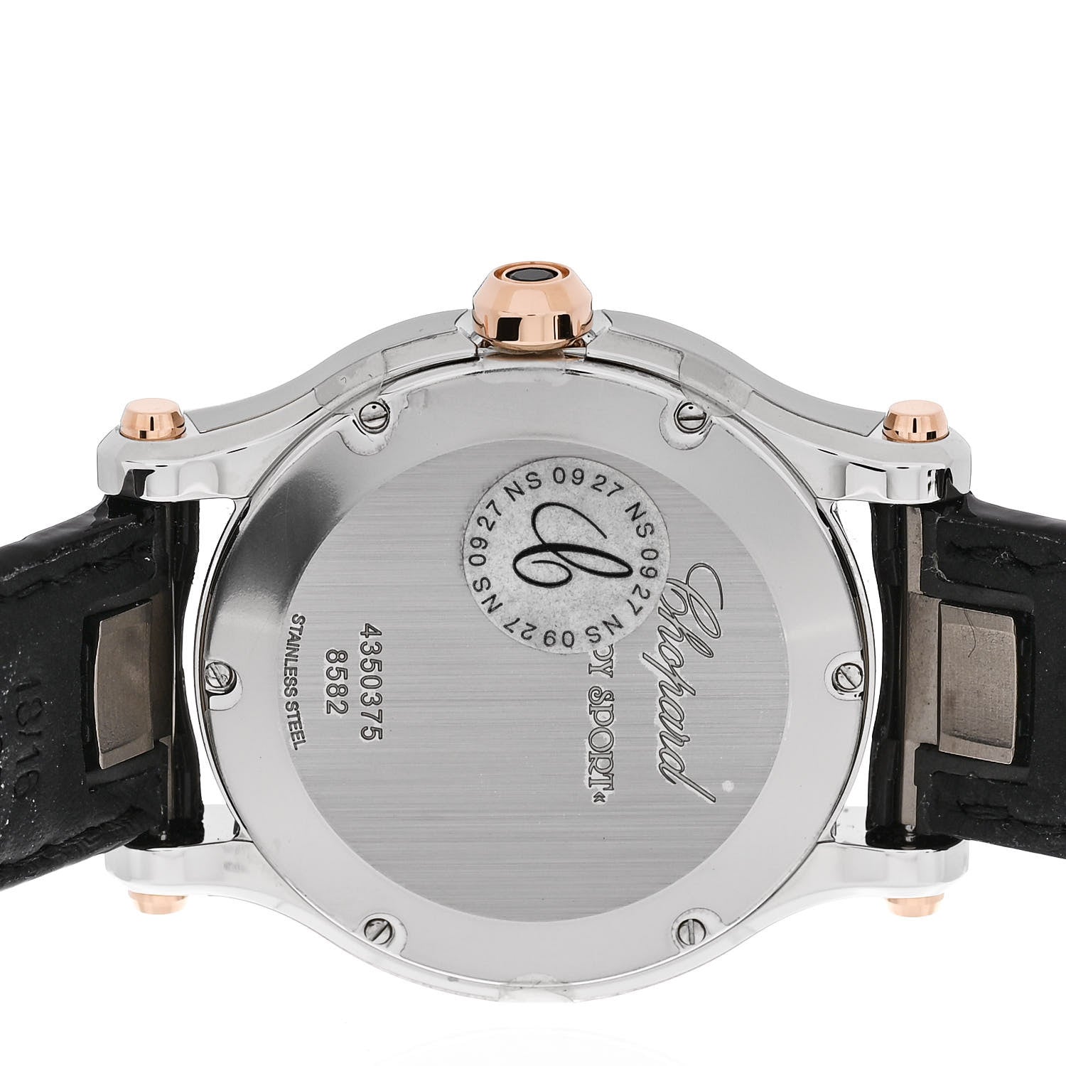 Chopard Stainless Steel Alligator 5 Diamond 36mm Happy Sport Quartz Watch Black 4 of 5