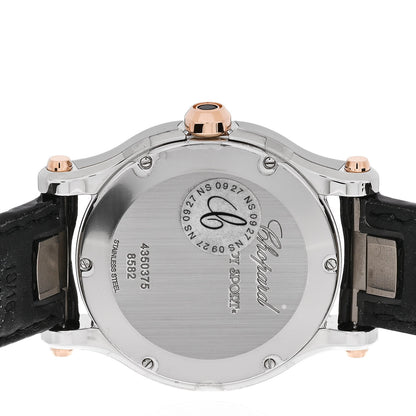 Chopard Stainless Steel Alligator 5 Diamond 36mm Happy Sport Quartz Watch Black 4 of 5