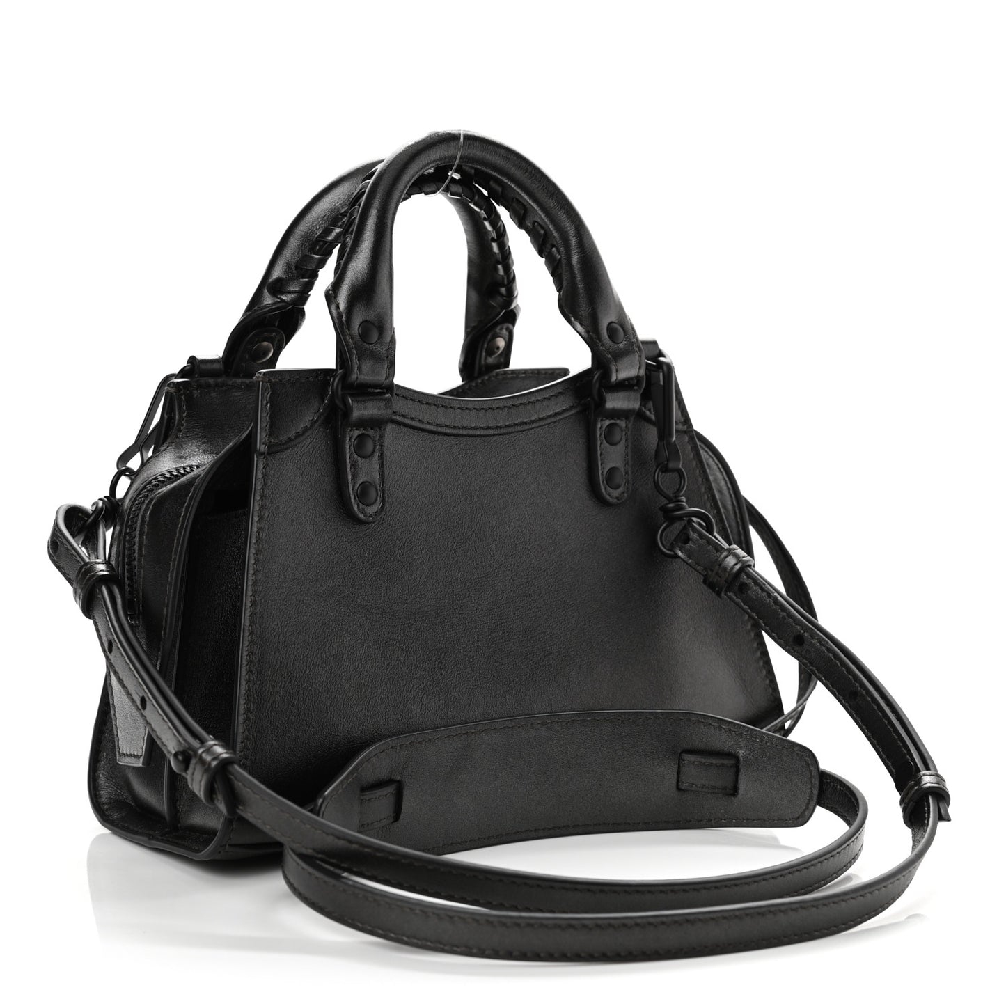 Smooth Calfskin Neo Classic Black Hardware Mini City Gunmetal