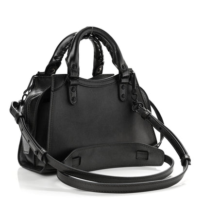 Balenciaga Smooth Calfskin Neo Classic Black Hardware Mini City Gunmetal 3 of 11