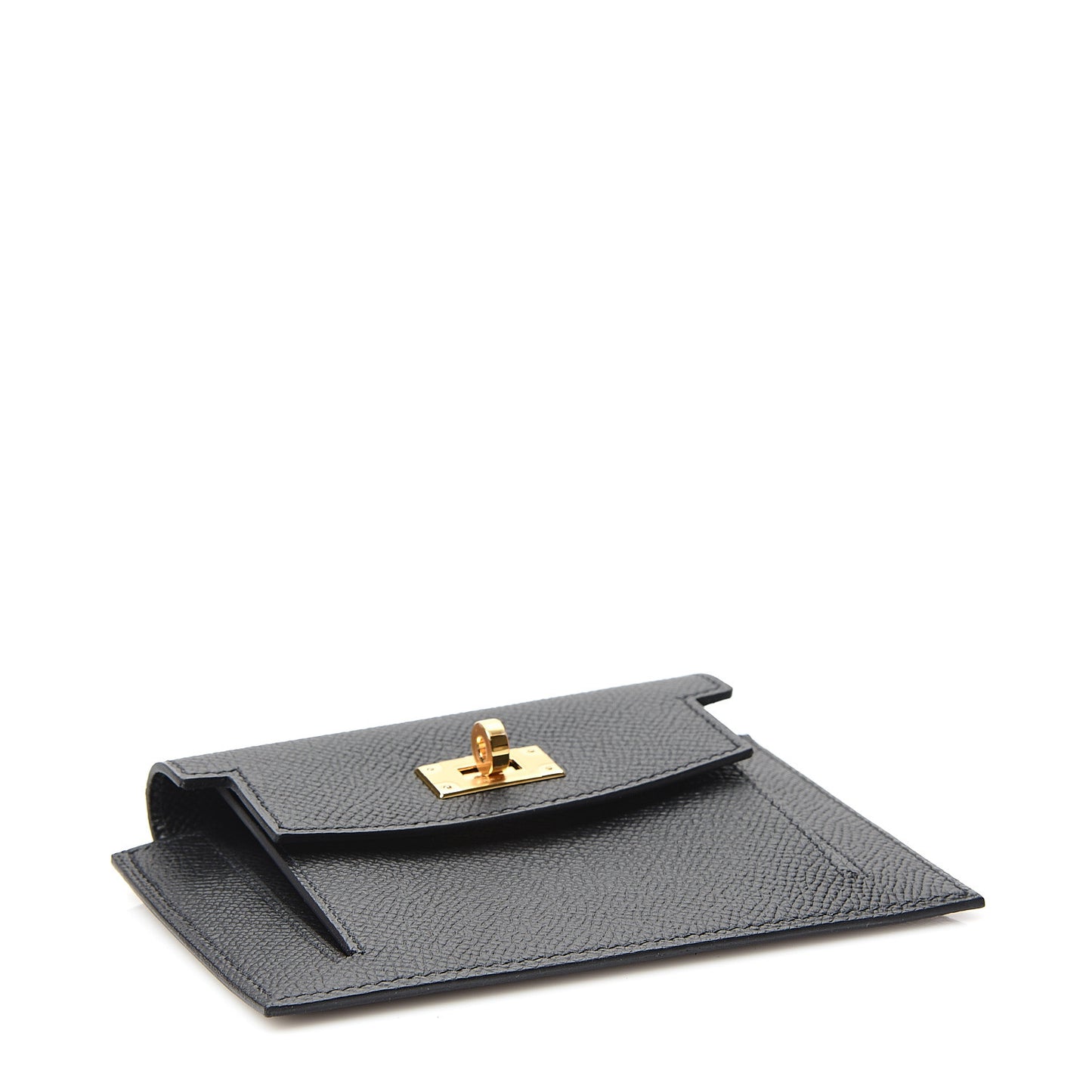 Epsom Kelly Pocket Compact Wallet Black