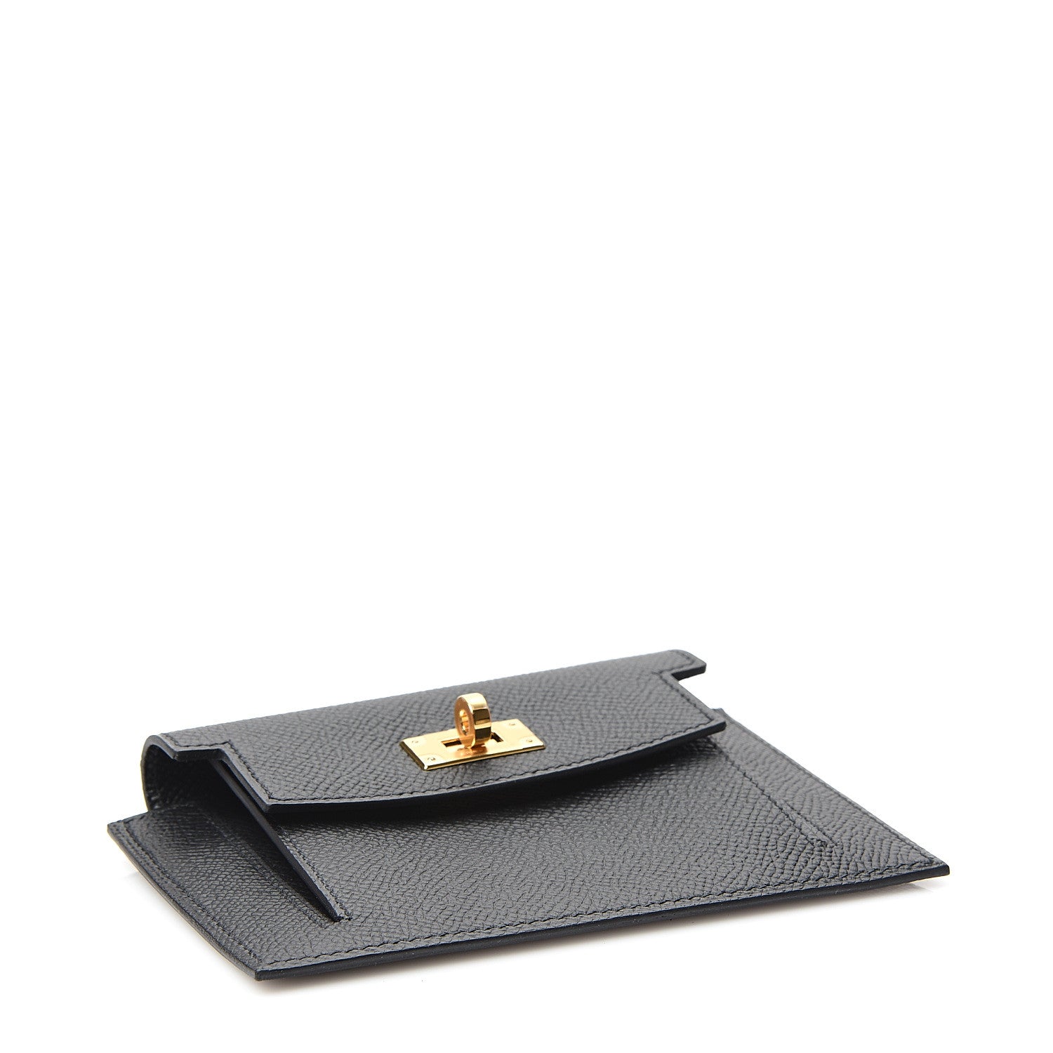 Hermes Epsom Kelly Pocket Compact Wallet Black 3 of 6