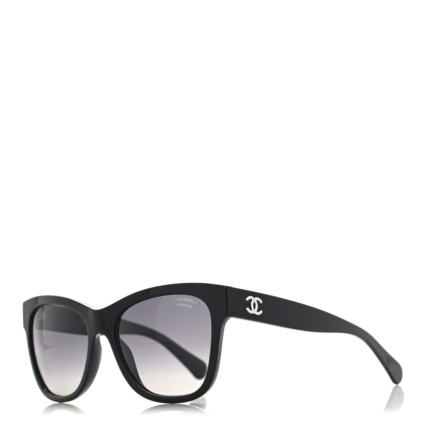 Chanel Acetate Polarized Square CC Sunglasses 5380 Black 1 of 7