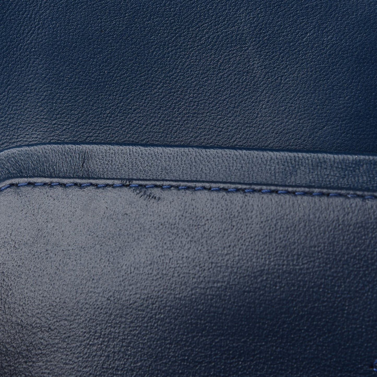 Patent Quilted Medium Double Flap Navy
