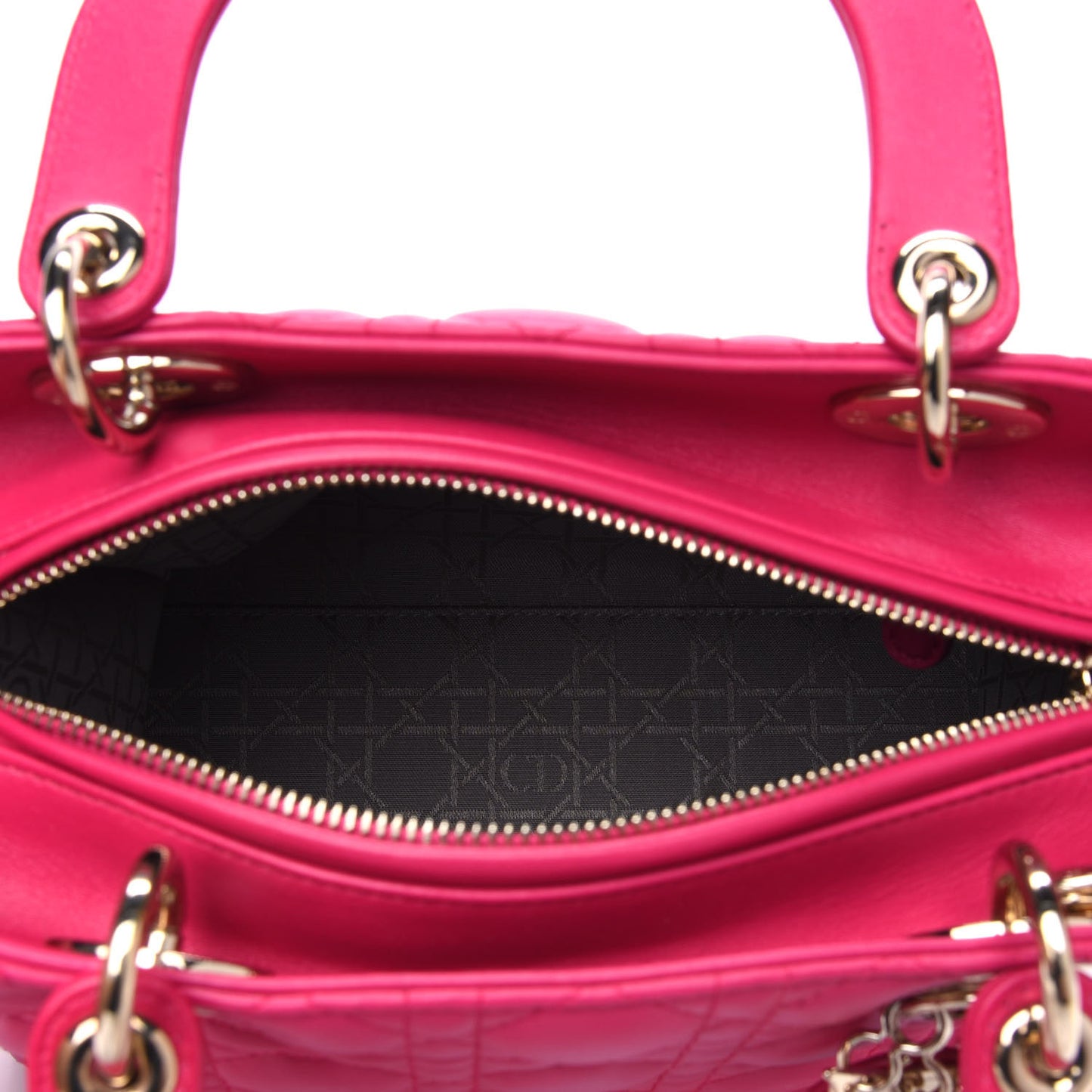Lambskin Cannage Medium Lady Dior Pink