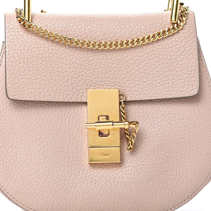 Chloe Grained Lambskin Mini Drew Shoulder Bag Cement Pink 7 of 14