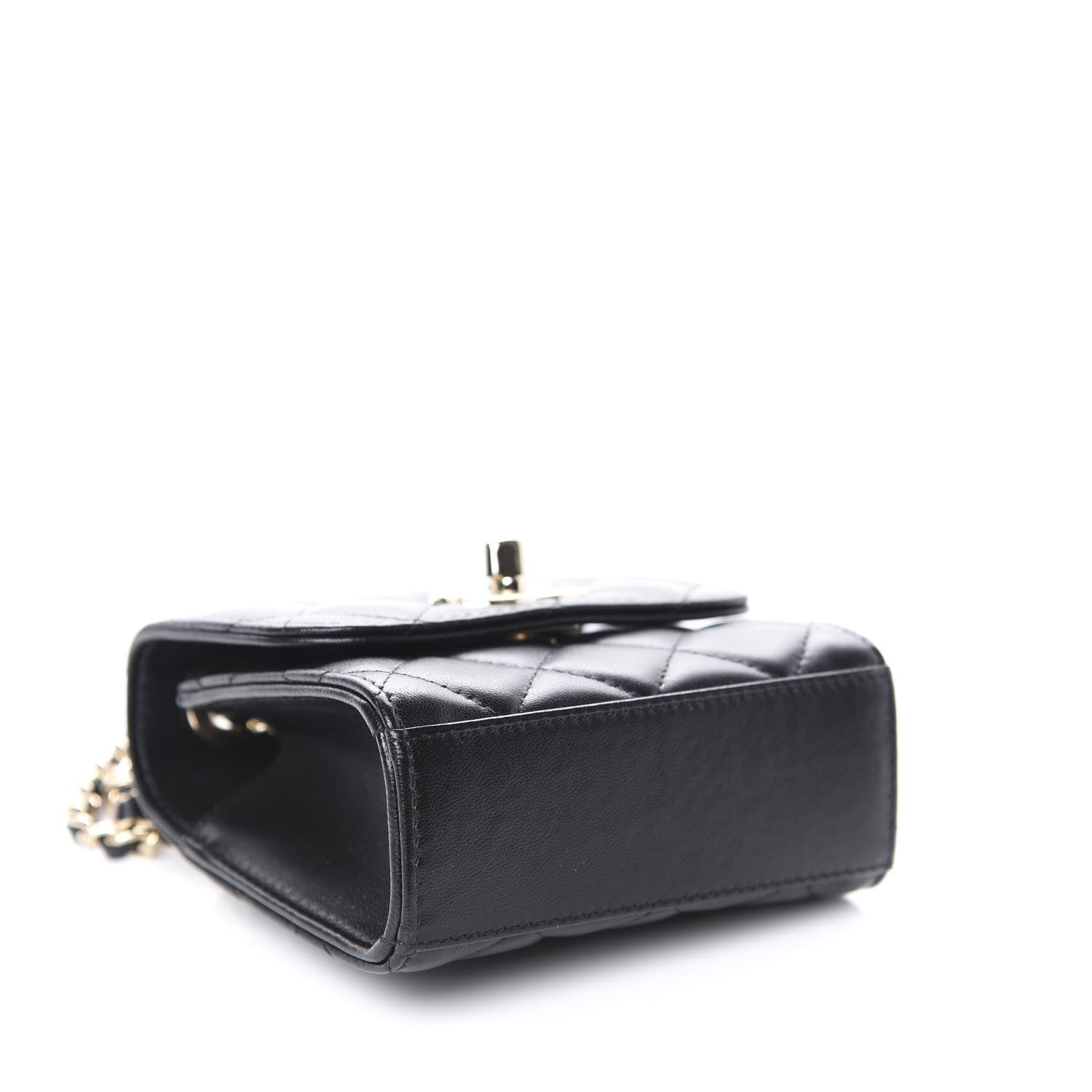 Chanel Lambskin Quilted Mini Trendy CC Chain Wallet Black 3 of 10