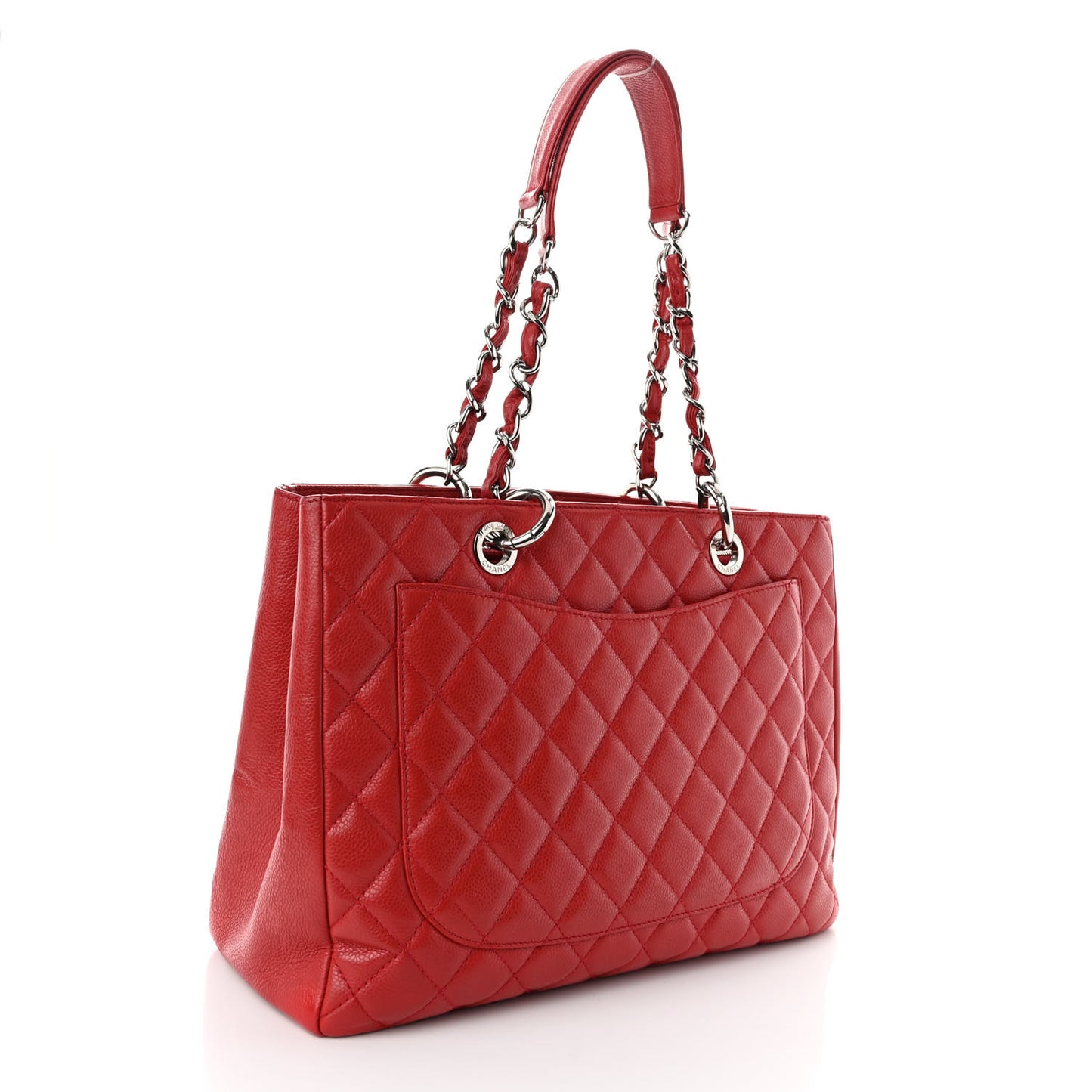 Caviar Quilted Grand Shopping Tote GST Red