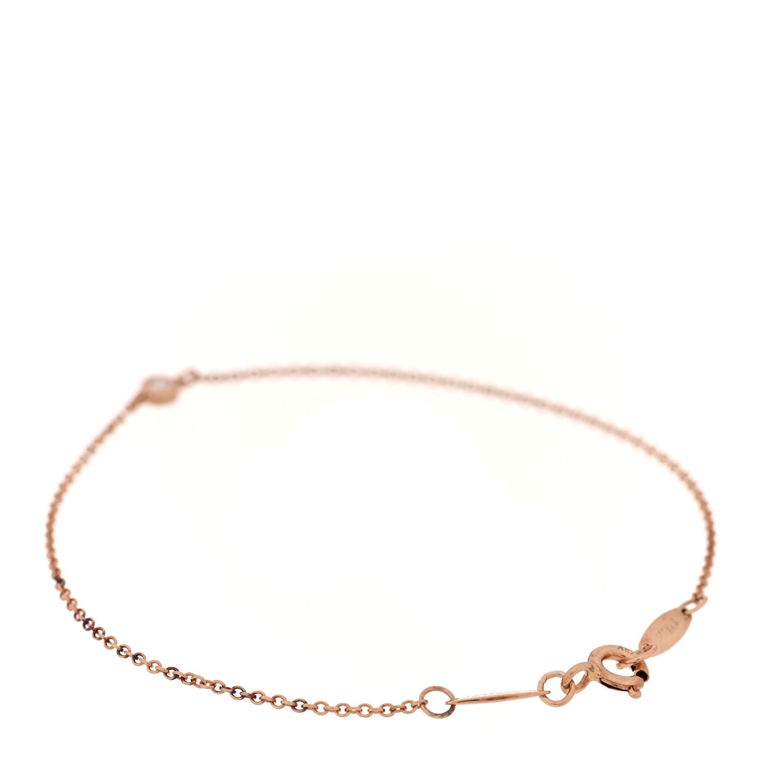 Tiffany 18K Rose Gold Diamond 03ct Elsa Peretti Diamonds by the Yard Bracelet 2 of 3