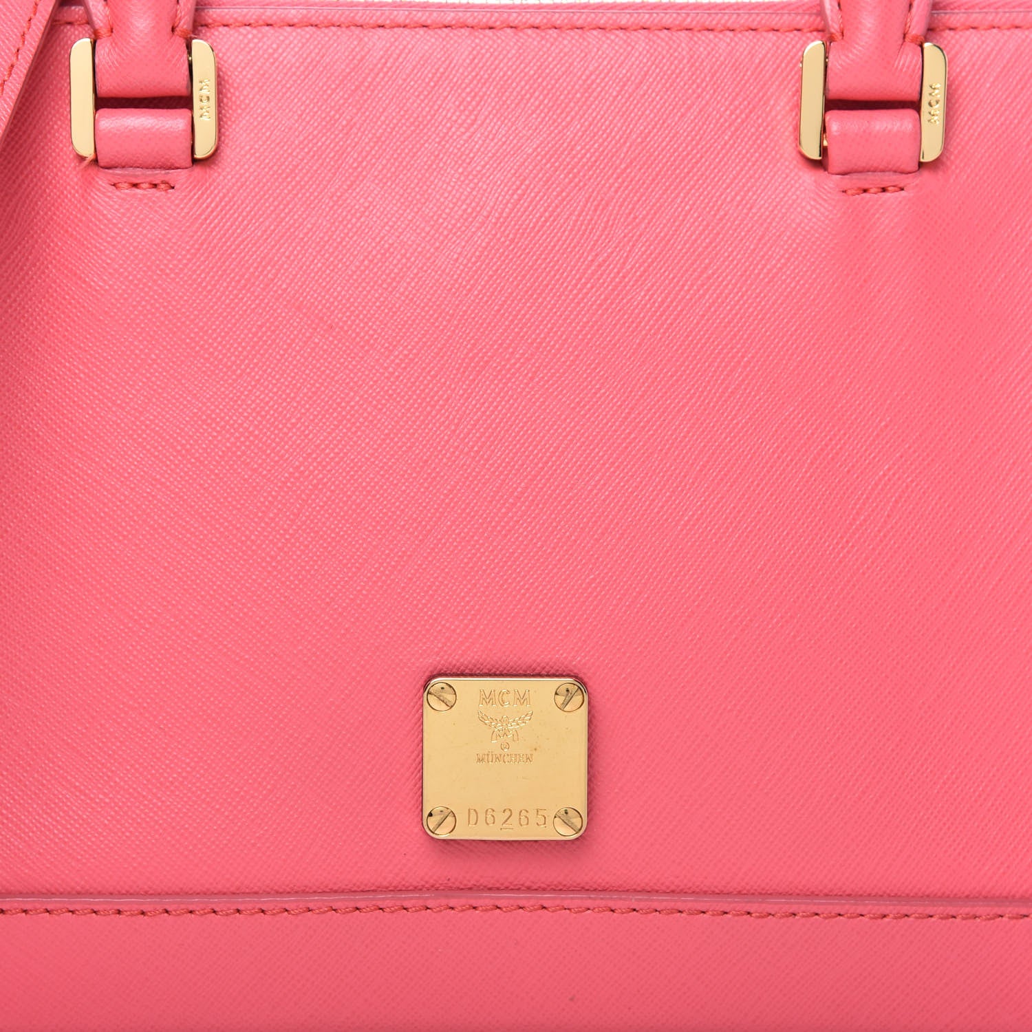 MCM Saffiano Nuovo Tote Pink 10 of 13
