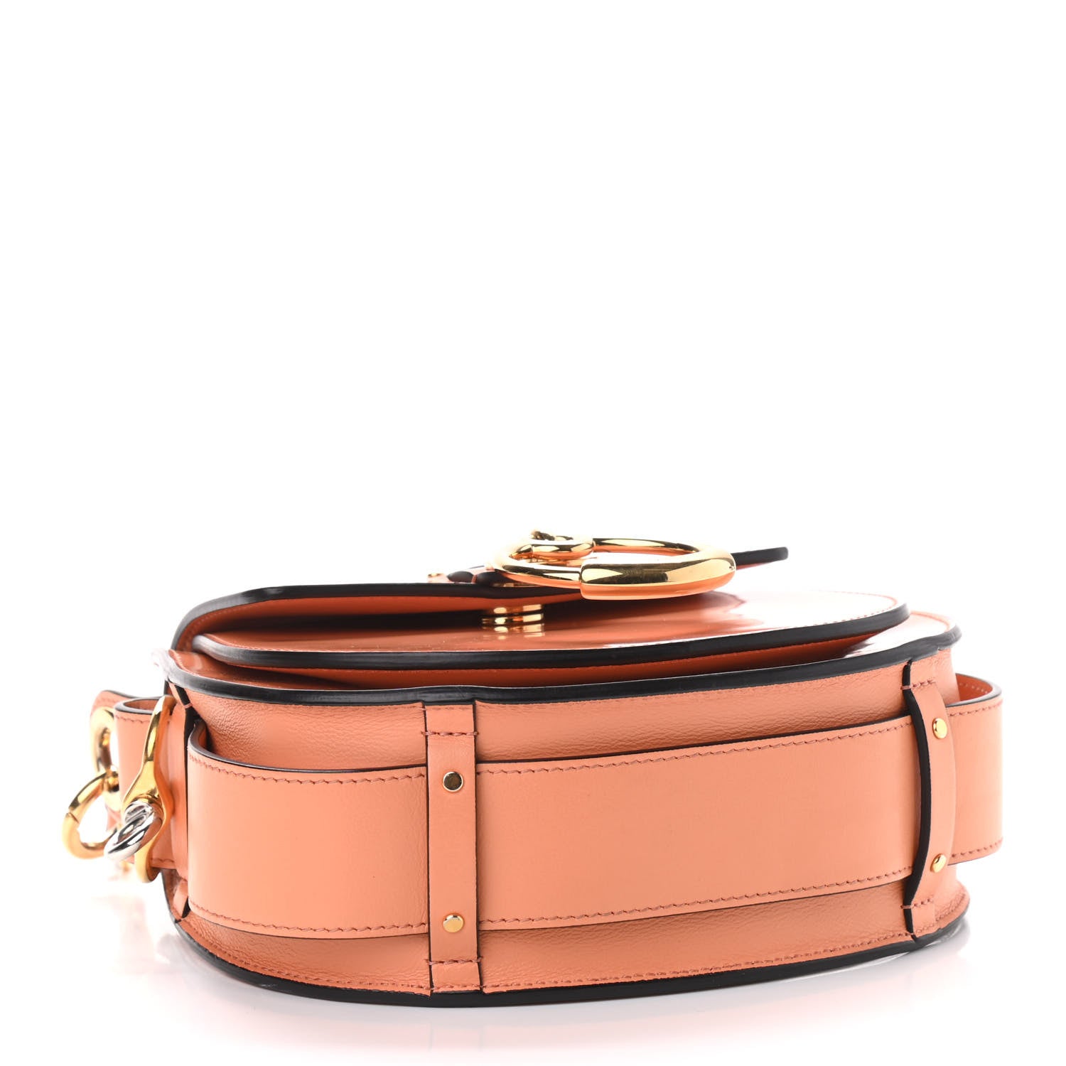 Chloe Patent Calfskin Suede Small Tess Bag Autumnal Brown 4 of 9
