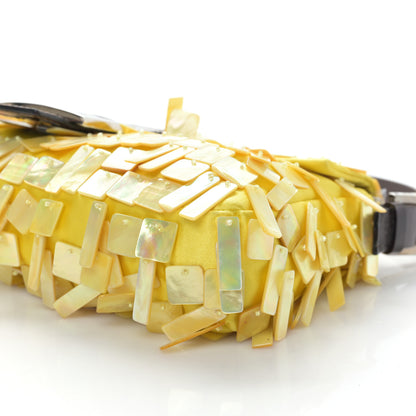 Fendi Satin Mother of Pearl Baguette Yellow 8 of 8