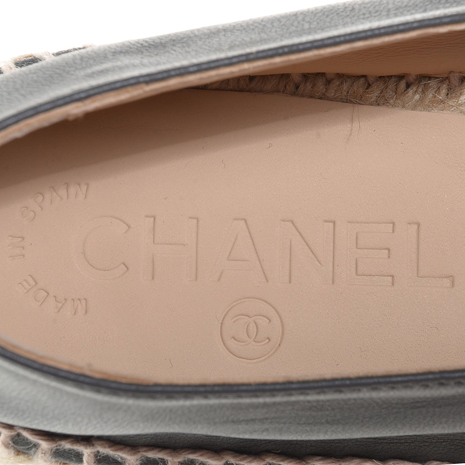 Chanel Lambskin CC Espadrilles 40 Dark Grey 6 of 7